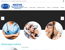 Tablet Screenshot of medyksosnowiec.pl